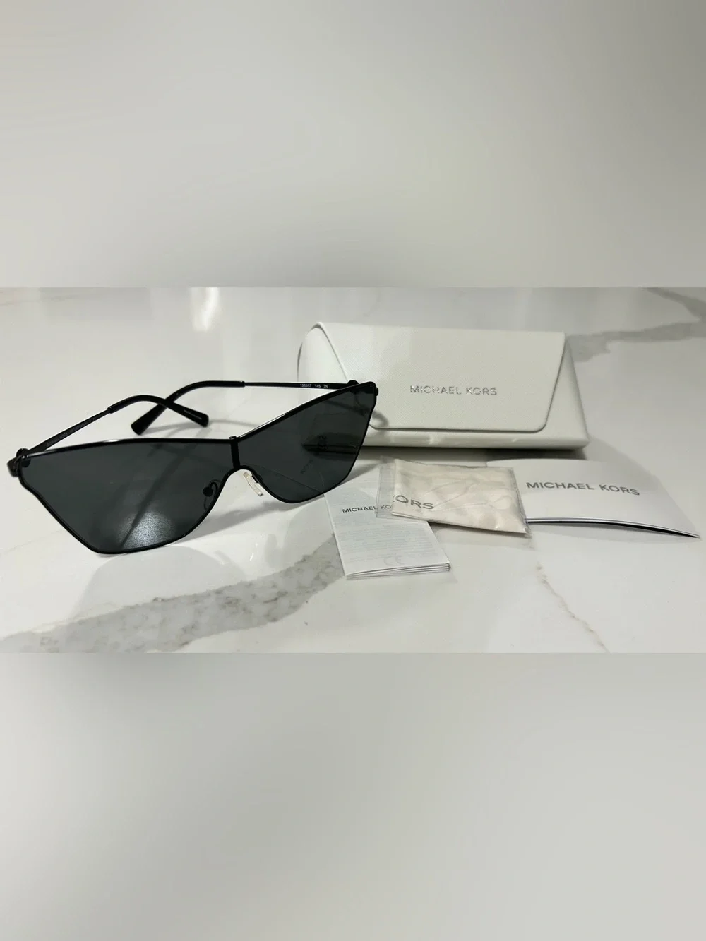 Michael Kors Black Oversized Shield Sunglasses